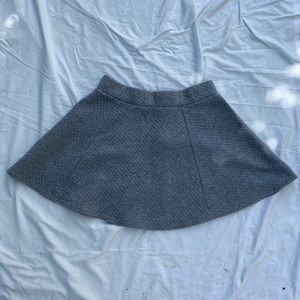 Grey Flare Skater Skirt